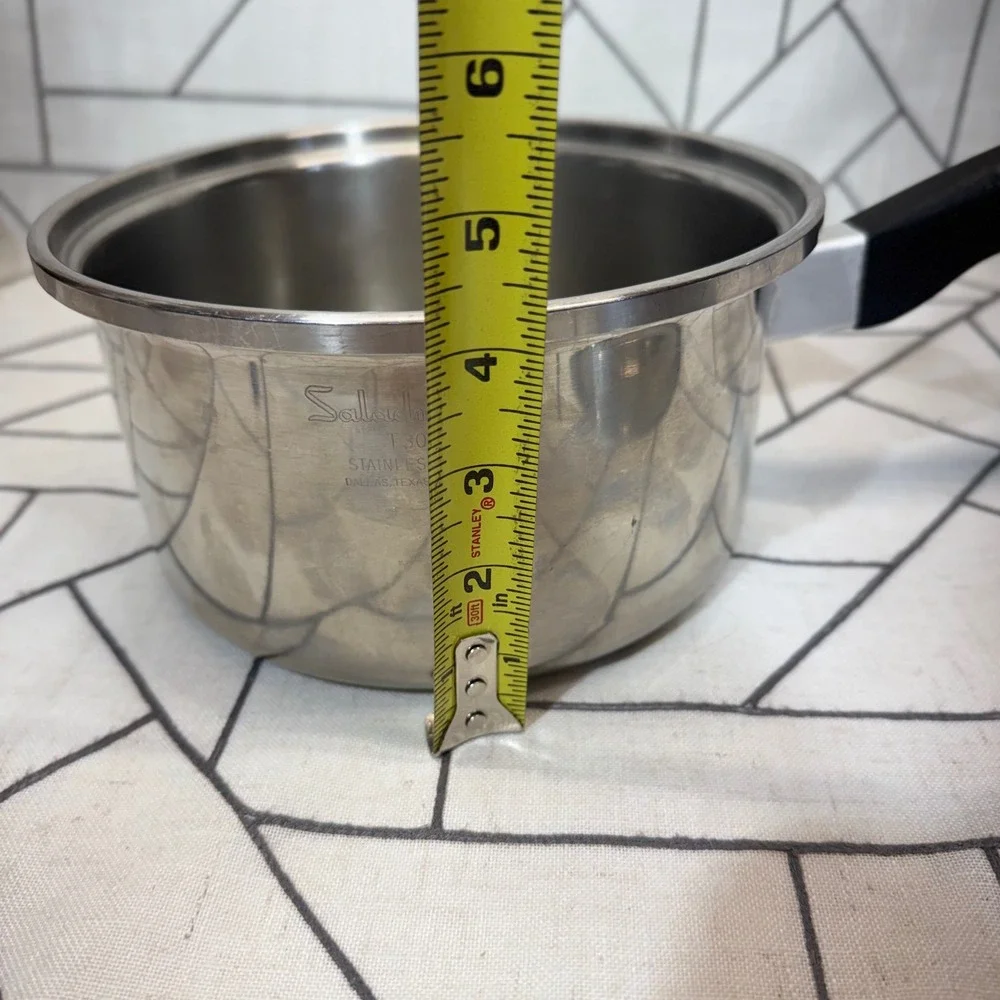 Saladmaster Saucepan Silver T304S Stainless Steel Vapo-Valve Lid USA 2 quart
